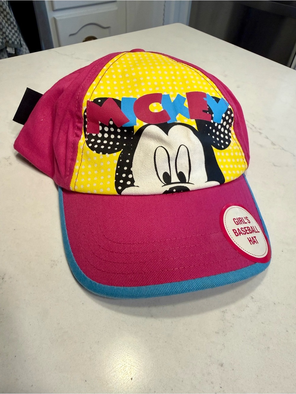 Disney Pink Yellow Blue Mickey Mouse Kids Baseball Hat